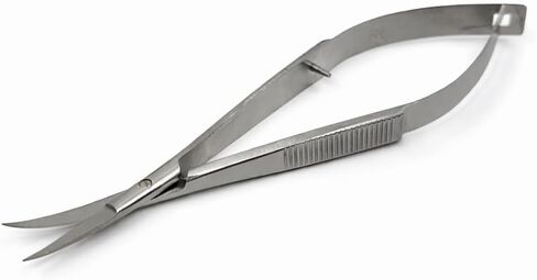 Precision Lab Scissors, Fine Point Straight Microdissection Scissors Perfect for Doctors, Nurses & Students Straight Blades 9MCD - Curved Blades in Saudi Arabia