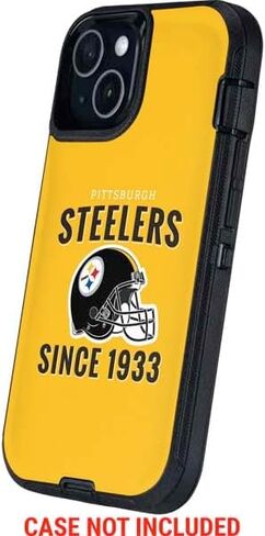 ملصق هاتف Skinit متوافق مع OtterBox Defender iPhone 13 - تصميم خوذة NFL Pittsburgh Steelers مرخص رسميًا in Saudi Arabia