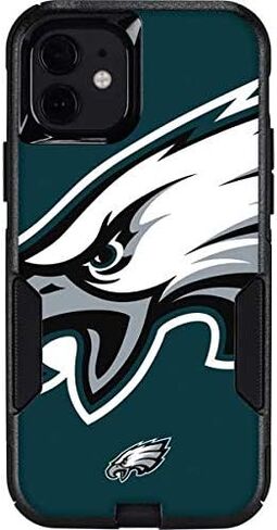 غلاف هاتف من Skinit متوافق مع حافظة OtterBox Commuter لهاتف iPhone 12 - تصميم شعار كبير مرخص رسميًا من NFL Philadelphia Eagles in Saudi Arabia