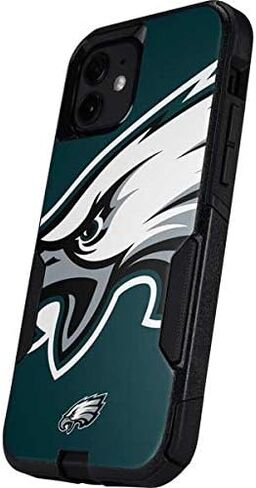 غلاف هاتف من Skinit متوافق مع حافظة OtterBox Commuter لهاتف iPhone 12 - تصميم شعار كبير مرخص رسميًا من NFL Philadelphia Eagles in Saudi Arabia