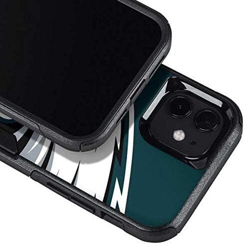 غلاف هاتف من Skinit متوافق مع حافظة OtterBox Commuter لهاتف iPhone 12 - تصميم شعار كبير مرخص رسميًا من NFL Philadelphia Eagles in Saudi Arabia