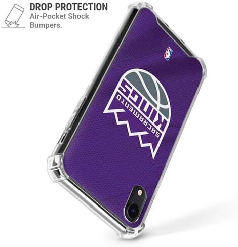حافظة هاتف Skinit الشفافة متوافقة مع iPhone XR - تصميم جيرسي مرخص رسميًا من NBA Sacramento Kings in Saudi Arabia