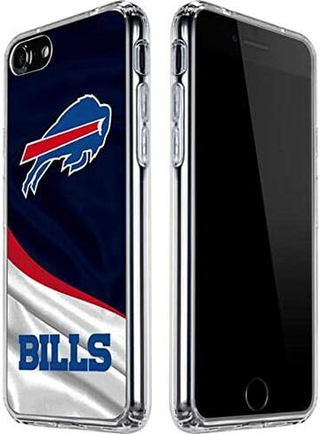 حافظة هاتف Skinit الشفافة متوافقة مع iPhone SE (الجيل الثاني والثالث) - تصميم NFL Buffalo Bills المرخص رسميًا in Saudi Arabia