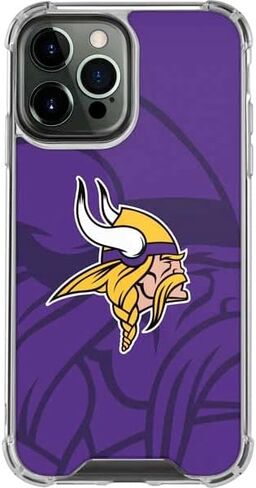 Skinit Clear Phone Case Compatible with iPhone 14 Pro Max - Officially Licensed NFL Minnesota Vikings Double Vision Design in Saudi Arabia