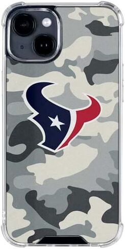 Skinit Clear Phone Case Compatible with iPhone 14 - Officially Licensed NFL Houston Texans Camo Design in Saudi Arabia