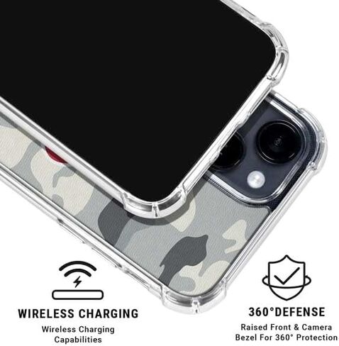 Skinit Clear Phone Case Compatible with iPhone 14 - Officially Licensed NFL Houston Texans Camo Design in Saudi Arabia