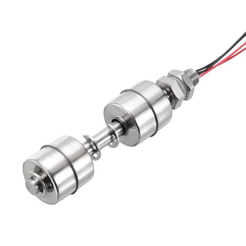 MECCANIXITY Stainless Steel Float Switch, 300mm Rod 110V DC 0.5A Vertical Water Level Sensor M10 Thread Double Tank Liquid Level Controller for Pump/Alarm 1 Pcs in Saudi Arabia