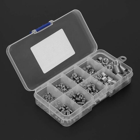 مجموعة أدوات إصلاح خيط الأكمام اللولبية من الفولاذ المقاوم للصدأ 240 قطعة، مجموعة أدوات مقاومة التآكل عالية القوة للإصلاحات الدقيقة في أجزاء السيارات الفضائية in Kuwait