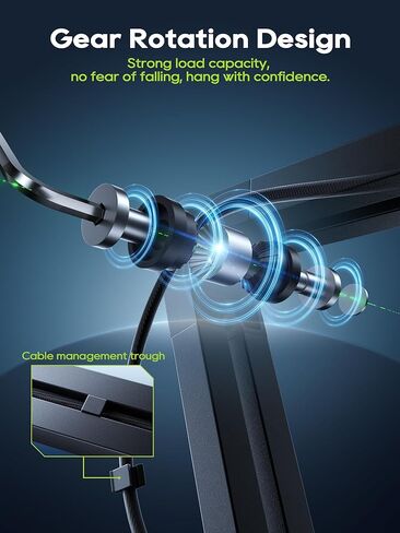 Microphone Arm Stand, CACENCAN Upgraded Mic Boom Arm with Cable Management, 3/8" to 5/8" Adapter, Desk Mount Mic Stand for Blue Yeti, Shure SM7B, HyperX, Streaming, Podcast, Gaming, Recording in Kuwait