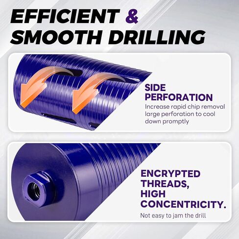 لقمة مثقاب أساسية مقاس 2 بوصة مع لقمة تجريبية ومحولات (SDS Plus و1/2 بوصة سداسية)، 5/8 بوصة - 11 خيط، عمق 9.5 بوصة، شرائح ملحومة مطورة لقم أساسية ماسية للخرسانة والبناء وكتل الطوب in Kuwait