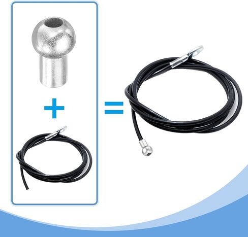 PATIKIL Cable Ball Stopper, 10pcs Stainless Steel Gym Machine Accessories for 5mm Cable Fitness Equipment Wire Rope Port Joint Replacement Parts for Home Gym Machine, Silver in Saudi Arabia