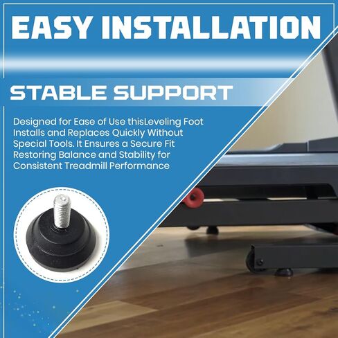 وسادة قدم قابلة للتعديل من Hydra Fitness Exchange 8005139 & 1000511493 - وسادة قدم قابلة للتعديل مع برغي من الفولاذ المقاوم للصدأ - دعم بديل لموديلات Bow-Flex وNauti-LUS وSchwin in Kuwait