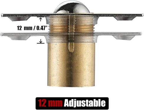 JQK Closet Door Ball Catch Hardware, Stainless Steel Catch Adjustable with Strike Plate, Brushed Satin Finish 2 Pack, HBC100-P2 in Saudi Arabia