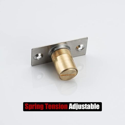 JQK Closet Door Ball Catch Hardware, Stainless Steel Catch Adjustable with Strike Plate, Brushed Satin Finish 2 Pack, HBC100-P2 in Saudi Arabia