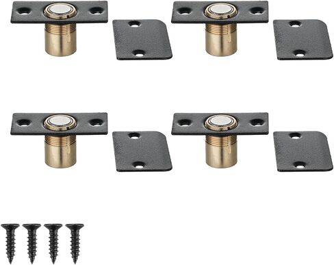 JQK Closet Door Ball Catch Hardware, Stainless Steel Catch Adjustable with Strike Plate, Brushed Satin Finish 2 Pack, HBC100-P2 in Saudi Arabia