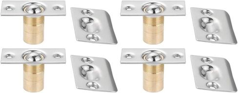 JQK Closet Door Ball Catch Hardware, Stainless Steel Catch Adjustable with Strike Plate, Brushed Satin Finish 2 Pack, HBC100-P2 in Saudi Arabia