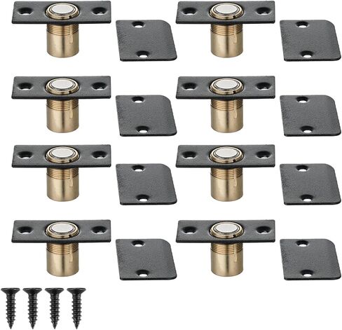 JQK Closet Door Ball Catch Hardware, Stainless Steel Catch Adjustable with Strike Plate, Brushed Satin Finish 2 Pack, HBC100-P2 in Saudi Arabia