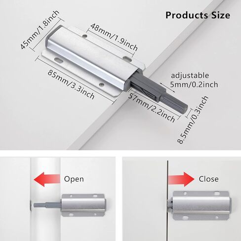 Push to Open Door Latch, 10 Pack Magnetic Push Latches, Adhesive Heavy Duty Touch Latch Hardware for Push to Open, Magnetic Door Catch for Cabinet Drawer Wardrobe Kitchen Door in Saudi Arabia