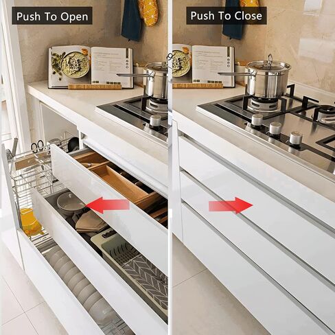 Push to Open Door Latch, 10 Pack Magnetic Push Latches, Adhesive Heavy Duty Touch Latch Hardware for Push to Open, Magnetic Door Catch for Cabinet Drawer Wardrobe Kitchen Door in Saudi Arabia