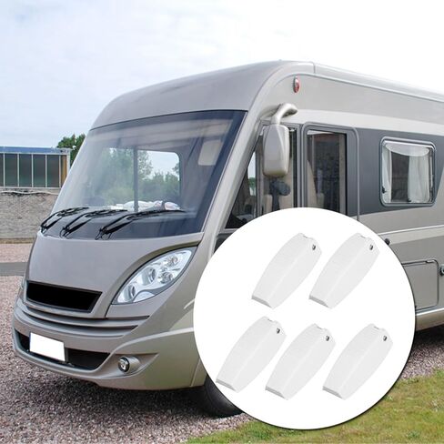 Haofy حامل مزلاج الباب لمقطورة RV 5 قطعة ABS الأبيض الربيع تحميل المفصلي المضادة للتأثير استبدال دائم in Kuwait