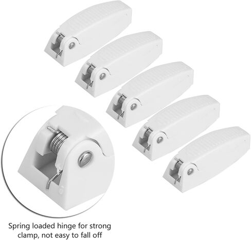 Haofy حامل مزلاج الباب لمقطورة RV 5 قطعة ABS الأبيض الربيع تحميل المفصلي المضادة للتأثير استبدال دائم in Kuwait