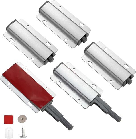 Push to Open Door Latch, 10 Pack Magnetic Push Latches, Adhesive Heavy Duty Touch Latch Hardware for Push to Open, Magnetic Door Catch for Cabinet Drawer Wardrobe Kitchen Door in Saudi Arabia