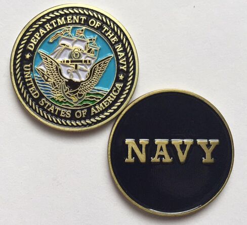 Premium US Navy Double Sided Golf Ball Marker Extraordinary Detail in Saudi Arabia