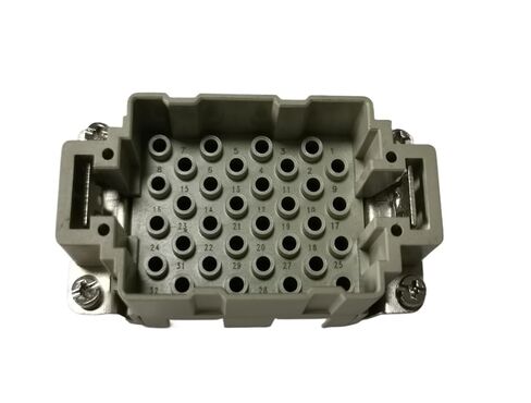 موصل ثقيل HDC-HEEE-032-MC ذكر إدراج 32 دبوس 16A 500V قابس مستطيل in Kuwait