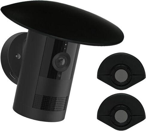 2PCS Sun Rain Shade Camera Cover Compatible with Ring Outdoor Cam Plus, Rain Shade Cover, Camera Shield for Resistant UV, Weatherproof, Easy to Install (Black) in Kuwait