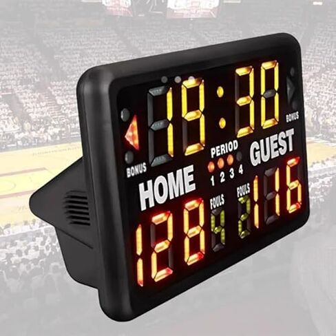 Tabletop Electronic Scoreboard with Timer and Buzzer Alarm for Basketball and Pingpong Games in Kuwait