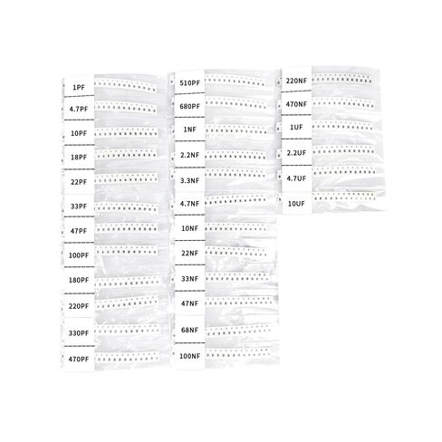 0805 SMD مكثفات أطقم 30 قيم * 20 قطعة = 600 قطعة 1PF-10uF mlcc متعدد الطبقات مكثفات رقاقة السيراميك in Kuwait