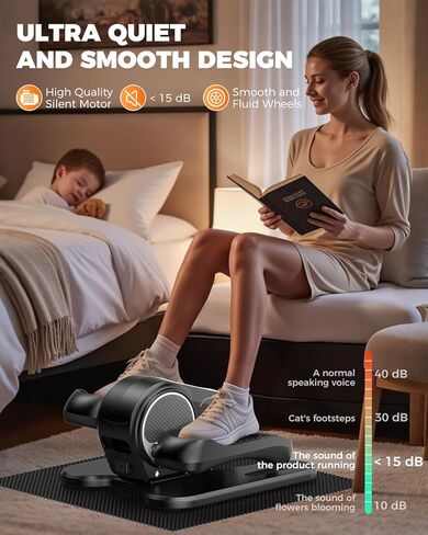 Ellipse Leg Exerciser Electric كما هو موضح على شاشة التلفزيون تحت مكتب Machine Elimipical Eclipse Leg Exerciser أثناء جلوسه في تمرين دواسة محمولة هادئة مع التحكم عن بعد 12 سرعة قابلة للتعديل in Kuwait