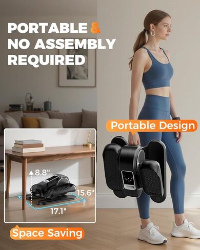 Ellipse Leg Exerciser Electric كما هو موضح على شاشة التلفزيون تحت مكتب Machine Elimipical Eclipse Leg Exerciser أثناء جلوسه في تمرين دواسة محمولة هادئة مع التحكم عن بعد 12 سرعة قابلة للتعديل in Kuwait