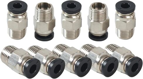 10pcs PC4-M10 Bowden Tuben Doupler Male مستقيم Ptfe Tube Push Pneumatic Connector Fitting for E3D-V6 Bowden Prouder Hotend Acplers for Ender 3 V2 Ender 3 Pro Cr10 Mega Chiron Filament Connector in Kuwait