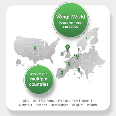 WeightWorld Iron Supplement 65mg - with Vitamin C 125mg - 180 Tablets (6 Months Supply) - Gentle Carbonyl Iron Supplement for Women & Men - Energy Booster & Blood Heath - Vegan, Non-GMO & Gluten-Free in Kuwait