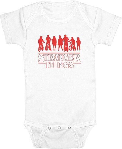 سالوبيت للأطفال الرضع بشعار Stranger Things Silhouettes - أسود - 18 شهرًا in Saudi Arabia