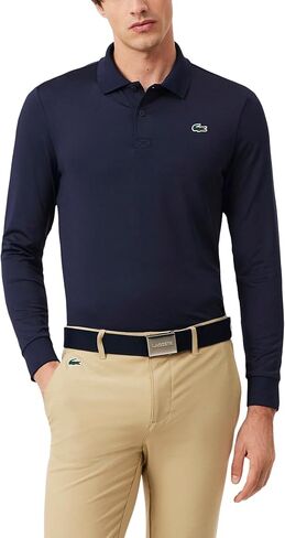 Lacoste Men's Regular Fit Ultra Dry Long Sleeved Golf Polo Shirt in Saudi Arabia