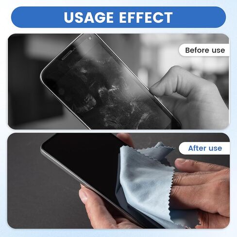 24 Pack Microfiber Cleaning Cloths, Eye Glass Cleaner Cloth Lens Wipes Cloth for Eyeglasses, Cell Phones, Screens, Lenses, Cameras, 6×6 in, 8 Colors in Kuwait