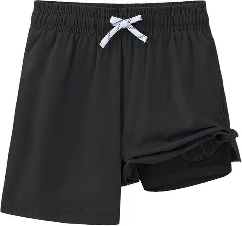 HODOSPORS Boys Swim Trunks with Compression Liner Swimsuit Bathing Suit Toddler Board Shorts in Saudi Arabia