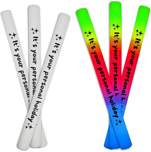 عصا إسفنجية LED بثلاثة ألوان لحفلات العطلات الشخصية لحفلات الزفاف وأعياد الميلاد وحفل Quinceanera وSweet 16 وDJ والحفلات الموسيقية والمهرجانات ومفضلات الحفلات الكبيرة (12) in Kuwait