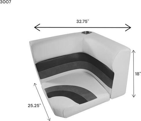 مجموعة وسائد زاوية نصف قطرها عوامة من سلسلة Premium 3007-AAEC أبيض/أحمر/فحمي (تباع القاعدة بشكل منفصل 3011-AA) in Kuwait
