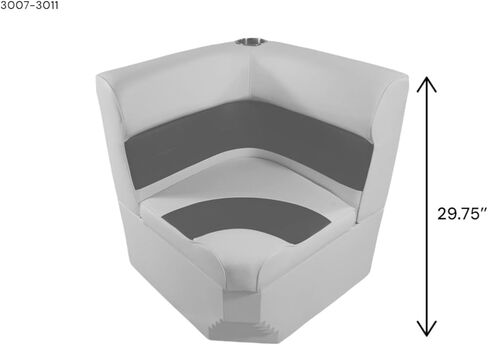 مجموعة وسائد زاوية نصف قطرها عوامة من سلسلة Premium 3007-AAEC أبيض/أحمر/فحمي (تباع القاعدة بشكل منفصل 3011-AA) in Kuwait