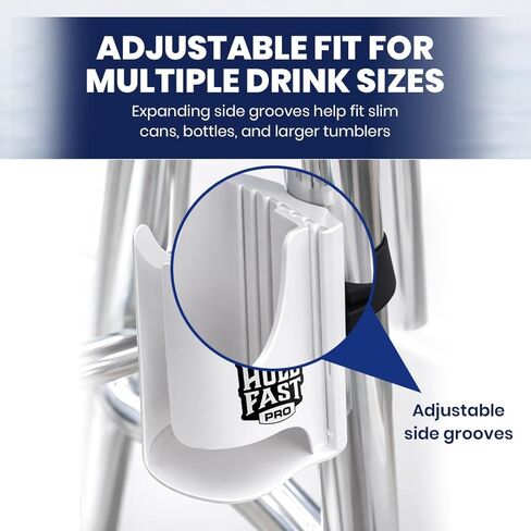 HoldFastPro Boat Cup Holder, Adjustable Universal Boat Cup Caddy for Rails & Grab Bars, Marine Drink Holder for Center Console, & T-Top Mounting in Saudi Arabia