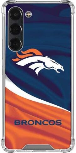 Skinit Clear Phone Case Compatible with Galaxy S23 Plus - Officially Licensed NFL Denver Broncos Design in Saudi Arabia