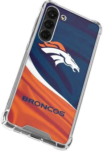 Skinit Clear Phone Case Compatible with Galaxy S23 Plus - Officially Licensed NFL Denver Broncos Design in Saudi Arabia