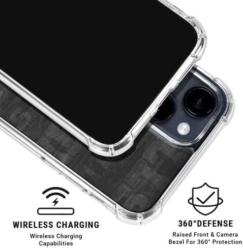 حافظة هاتف Skinit الشفافة متوافقة مع iPhone 15 - تصميم باللونين الأبيض والأسود مرخص رسميًا من NFL Buffalo Bills in Saudi Arabia