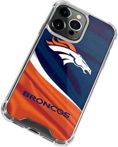حافظة هاتف Skinit الشفافة متوافقة مع iPhone 14 Pro - تصميم مرخص رسميًا من NFL Denver Broncos in Saudi Arabia