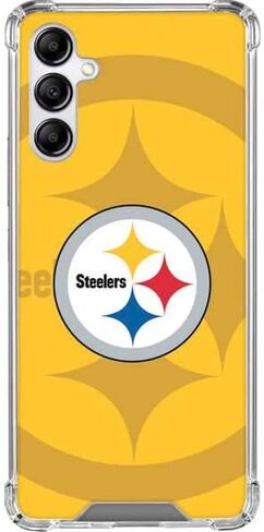 Skinit Clear Phone Case Compatible with Galaxy A14 5G - Officially Licensed NFL Pittsburgh Steelers Double Vision Design in Saudi Arabia