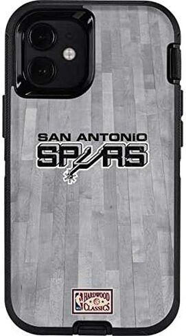 Skinit Decal Phone Skin Compatible with OtterBox Defender Case for iPhone 12 Mini - Officially Licensed NBA San Antonio Spurs Hardwood Classics Design in Saudi Arabia