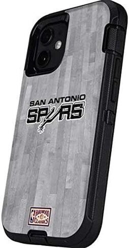 Skinit Decal Phone Skin Compatible with OtterBox Defender Case for iPhone 12 Mini - Officially Licensed NBA San Antonio Spurs Hardwood Classics Design in Saudi Arabia